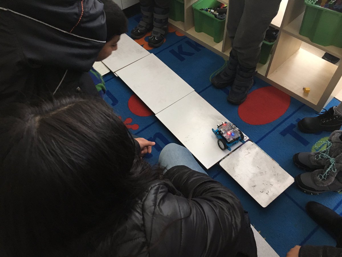 Coding in the classroom.  Designing and building obstacle courses for our Mbots.  Hard work and fun!  #corecompetencies in action. <a href="/Surrey_Schools/">Surrey Schools</a> #JAJaguars