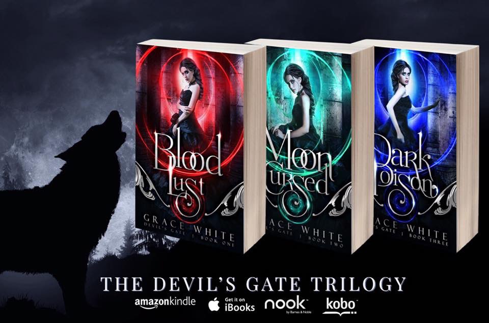 Devil's Gate is sexy reverse harem urban fantasy trilogy featuring a kick-ass heroine plus a brooding vampire, an alpha wolf, and a cunning faerie you won't have to choose between.

💚Moon Cursed 
books2read.com/mooncursed