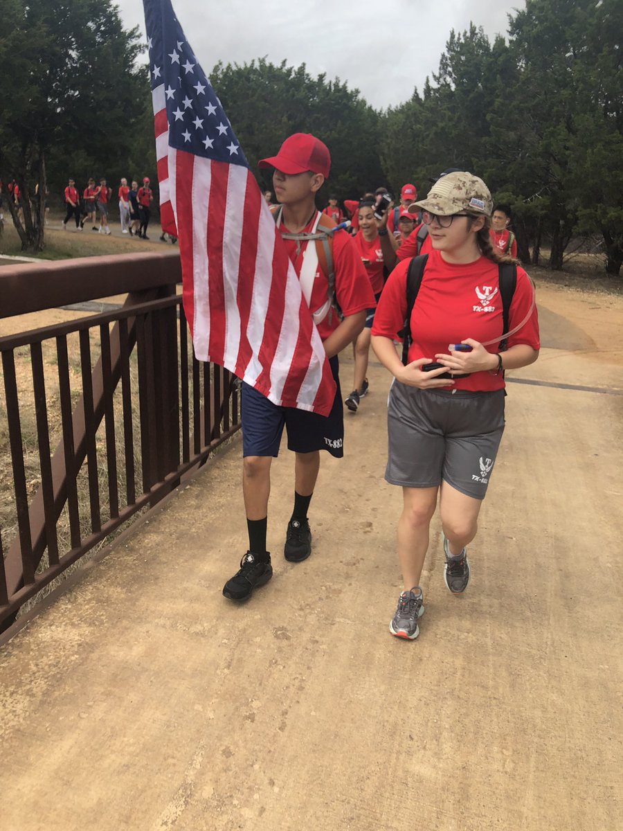 TaftJROTC's tweet photo. These motivated cadets completed a 14-mile hike commemorating the Bataan Death March in World War II. https://t.co/PrTTmDDoQT