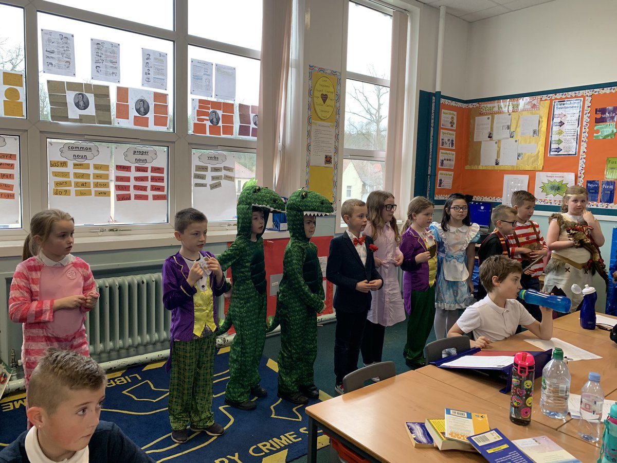 MrsCraikWQ's tweet photo. What a great world book day we had. Was fantastic to see all these book inspired costumes. Don’t we look fab! https://t.co/dgHld88Rez