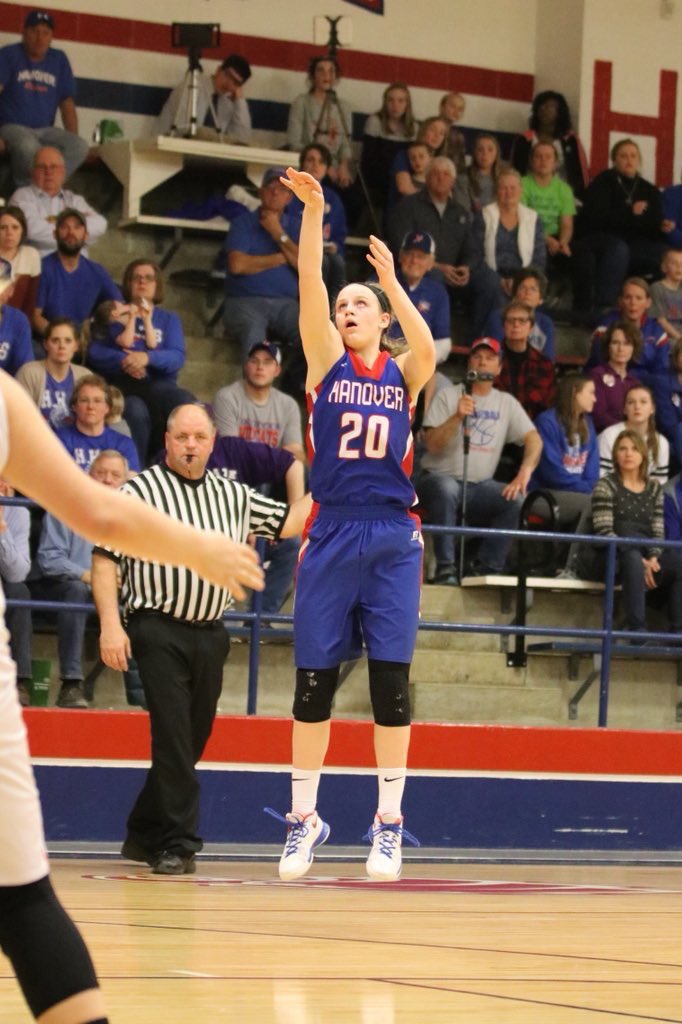 Macy Doebele of Hanover has been huge in the 1A tournament. 19 points, 12 reb, 4 blocks in quarterfinal win over Olpe. 24 points, 11 reb, 3 assists, 2 steals in semifinal win today over Waverly. She was last years 1A-I POY from <a href="/sportsinkansas/">Sports in Kansas</a>. Washburn signee also had D1 offers