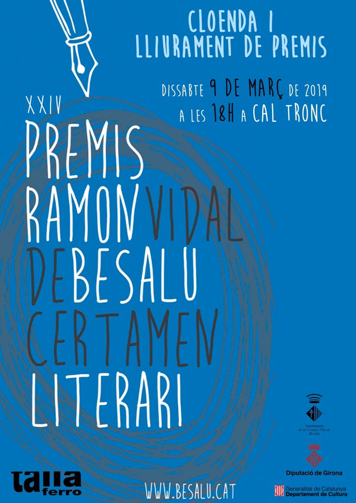 Tot a punt per la cloenda i lliurament de premis del XXIV Premis Ramon Vidal Certamen Literari, opten als premis 261 treballs. <a href="/lluisguino/">Lluís Guinó Subirós</a> <a href="/MBalateu/">Mercè Balateu Sarola</a> @gemmacorominas <a href="/jsurina/">Jordon Surina</a>