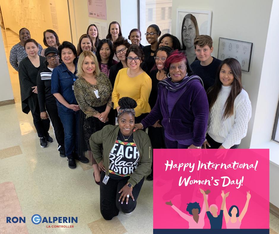 RonGalperinLA's tweet photo. In honor of #InternationalWomensDay, I'm celebrating the women who make our city and world a better place. Those pictured here represent so many others that I am fortunate to work with in the Controller's Office. Thank you for all that you do! #BalanceForTheBetter #IWD2019 https://t.co/iI3VPtouRN