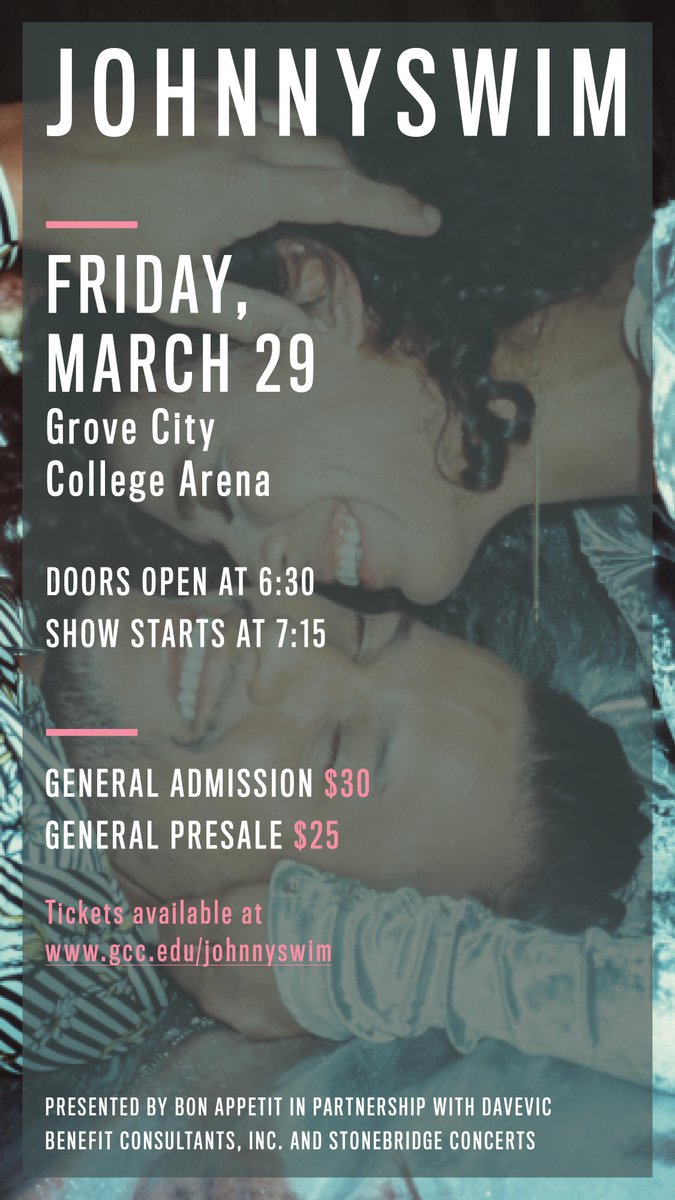 JOHNNYSWIM's tweet photo. GROVE CITY, PA we are 3 weeks away! Grab your tickets and come hang with us on March 29!

TICKETS: https://t.co/vVxpeVhbG9 https://t.co/CQWzKlbHAP
