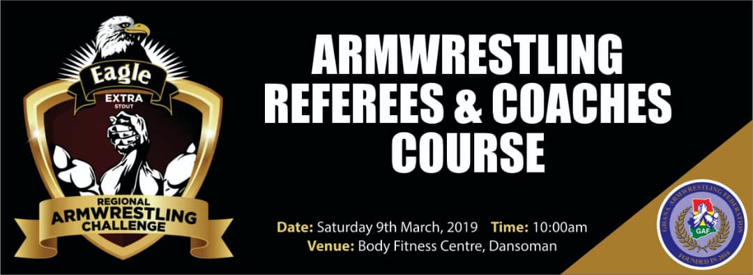 ArmwrestlingGh's tweet photo. Finally, the Day is Here! We're training over 50 new #Armwrestling Referees from all over Ghana in Accra.
Grateful to ABL's #EagleExtraStout.
#ArmwrestlingGh 

@MOYSGh @wafarmwrestling @Kofikrompharma @Ghsportsmaster https://t.co/SAJKgTZ6sC