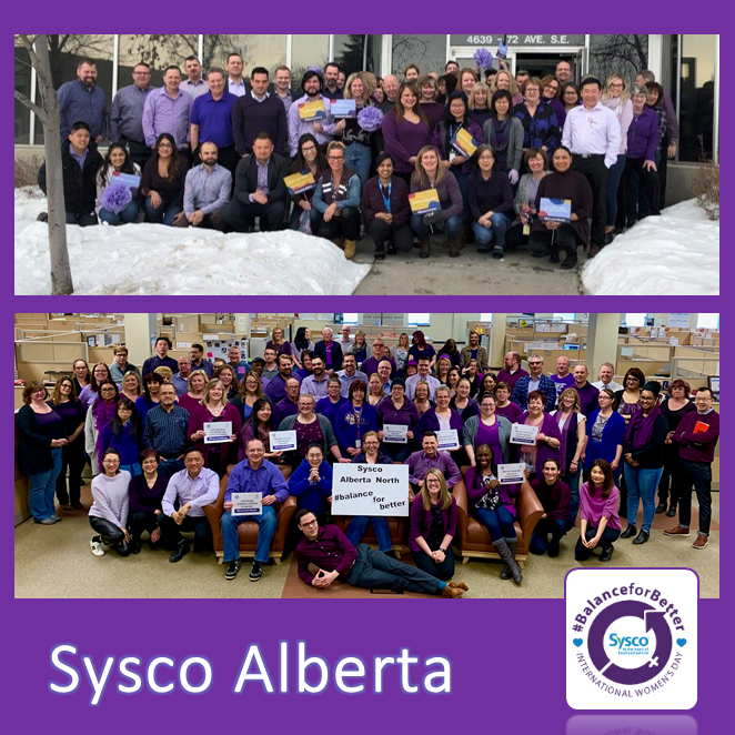 SyscoABCareers's tweet photo. Sysco Alberta celebrates International Women's Day! #balanceforbetter #syscocanada #SyscoCelebratesIWD #IWD2019 https://t.co/ULYarV91D2