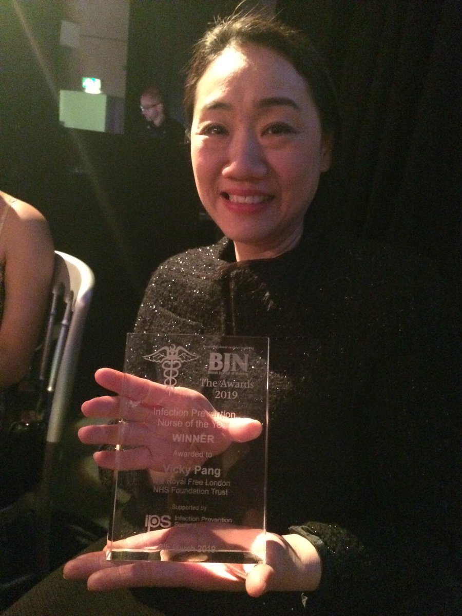 Congratulations to <a href="/VickyPang4/">Vicky Pang</a> Infection prevention control nurse of the year! @team_ipc <a href="/RoyalFreeNHS/">Royal Free London</a> <a href="/DeborahBalkwill/">Deborah Sanders RN💙</a> <a href="/DJFMack/">Damien Mack</a> <a href="/RFHRebecca/">Rebecca Longmate RN,MSc</a> <a href="/SMHopkins/">Susan Hopkins</a>