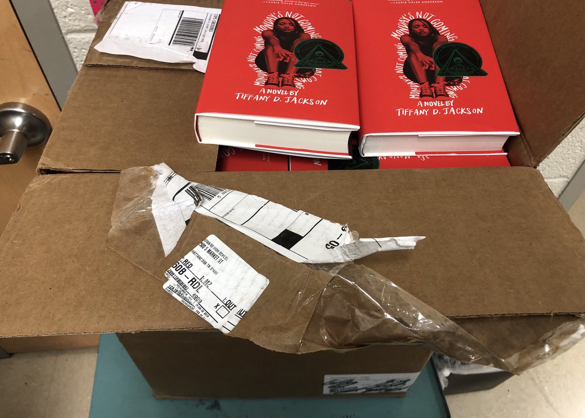 NoogaChat's tweet photo. #Chattanooga we're almost ready to discuss this amazing book with you! After a backorder of over two months, @WriteinBK Monday's Not Coming arrived at @HustlinTigers this week! Students are starting the 📚 soon, and we're planning a community discussion on Thursday, May 9, 2019! https://t.co/TV7A8a6M7y