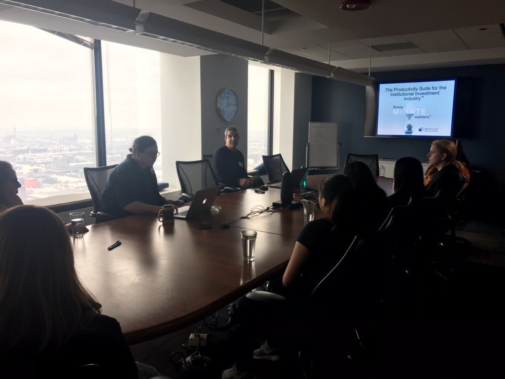 ITAbuzz's tweet photo. Thanks to the @Backstop team for sharing all about Productivity Suites and what problems you solve with the girls from Social Justice High School! #TechShadowDay https://t.co/3s6ht061jH