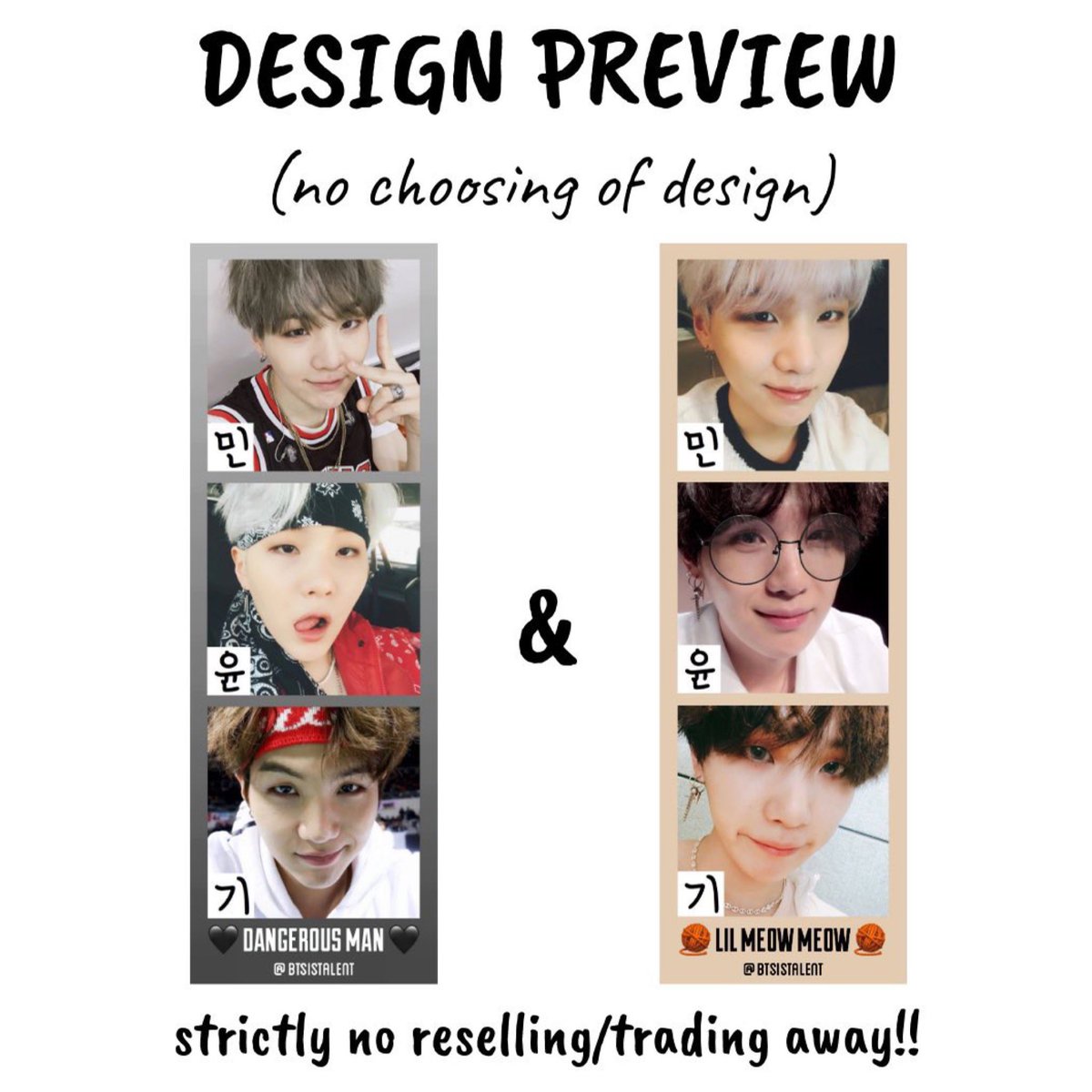 btsistalent's tweet photo. [help rt] 민윤기 fansupport!!🐱🧶
~ 1 photostrip per person
~ follow, ❤️ &amp; 🔁 pinned tweet to redeem
~ more info in the notice below ^-^
see u this sunday @ #CafeSuga09!!☕️🖤 https://t.co/qsJZL2l7NS