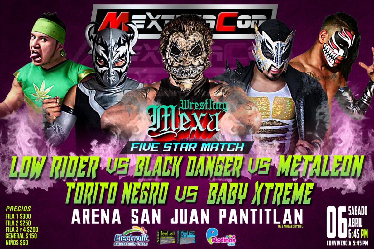 Coylvarez1's tweet photo. 4 luchas confirmadas para este 6 de abril en la #ArenaSanJuan #MextlerCon #EstoEsMexa 

#LuchaSolos #MexaDragons #TheGoolSchool 
@FlammerLady @christijaynes #VanillaVargas 
#Lunatiks #Tortugas https://t.co/TtPUVvaPr6