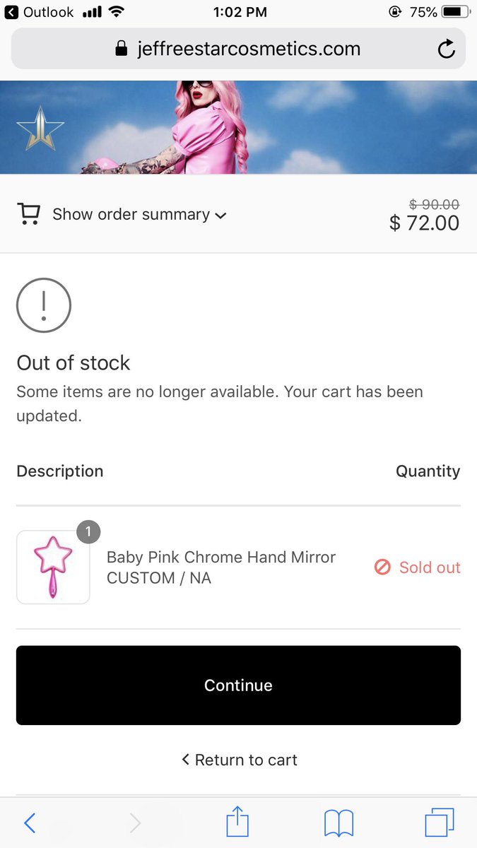 cassandra204's tweet photo. The mirror was sold out in literally a MINUTE GUYS but I got the #bloodsugar pallet, and luckily @beautylish had his mirrors so I bought 2. Pretty bummed because I didn’t get to get my free lipstick I would’ve if I got it on his page. I WAS ON HIS PAGE AT EXACTLY 1! @JeffreeStar https://t.co/bIM0SzP38u
