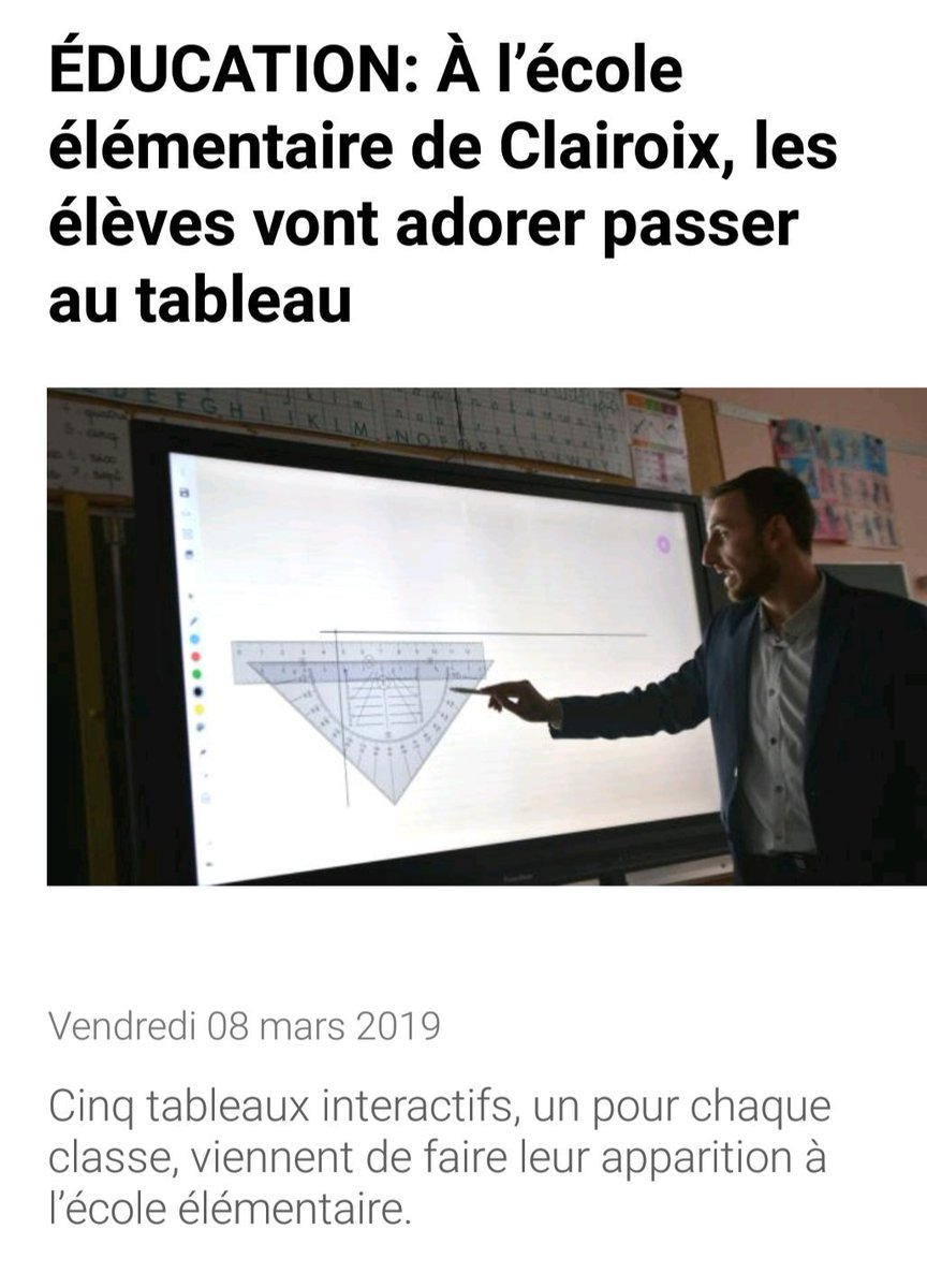 EmmanuelViv's tweet photo. #clairoix #arcba #agglimeration les #ecoles à la pointe du progrès #ecraninteractif merci aux élus pour leur confiance et au @CourrierPicard @CPicard60 pour l'article #numeriquepourtous @Adico60 @YoannChantereau #oise https://t.co/0HKpkjTSwT