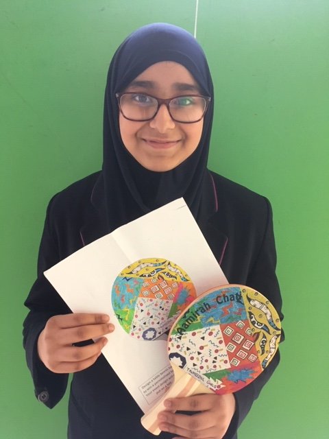 TauheedulGirls's tweet photo. Aamirah is our 'Design a Table Tennis Bat' winner @TauheedulGirls - receiving her personalised bat today. #IWD2019 Adding a bit of style to #TableTennis @TableTennisENG @MRS_R0BB #WeAreStar https://t.co/dXtbKUEVMy