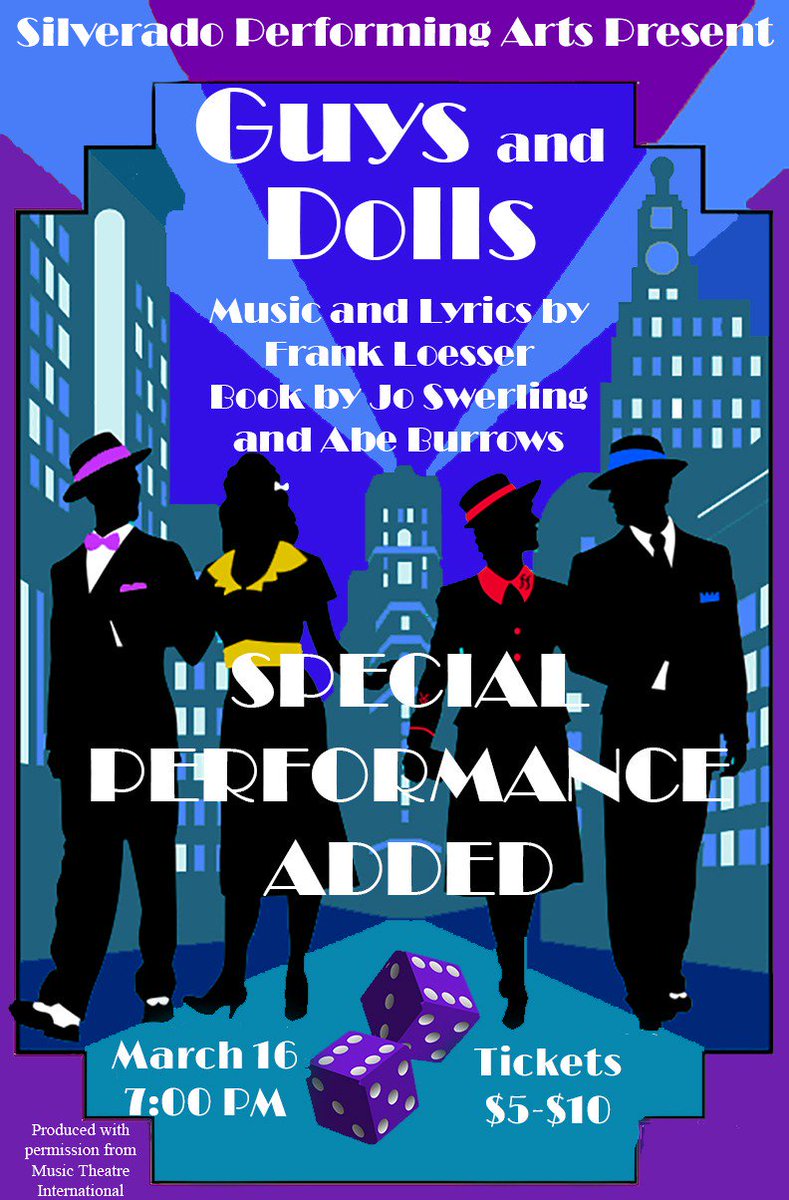 In 8 days. Special performance to make up for the snow day cancellations.