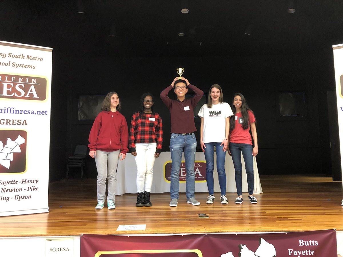 Math team takes 2nd place at Griffin RESA regional math competition.  #gresa #whsRAREbreed