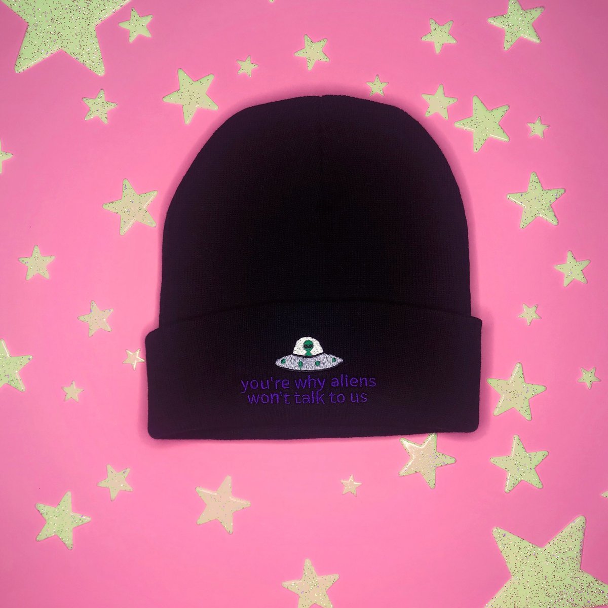 systemerrorshop's tweet photo. ‘You’re why aliens won’t talk to us’ Embroidered Beanie 👽 🛸 
Check our new arrivals section! https://t.co/6G33NZXsUZ