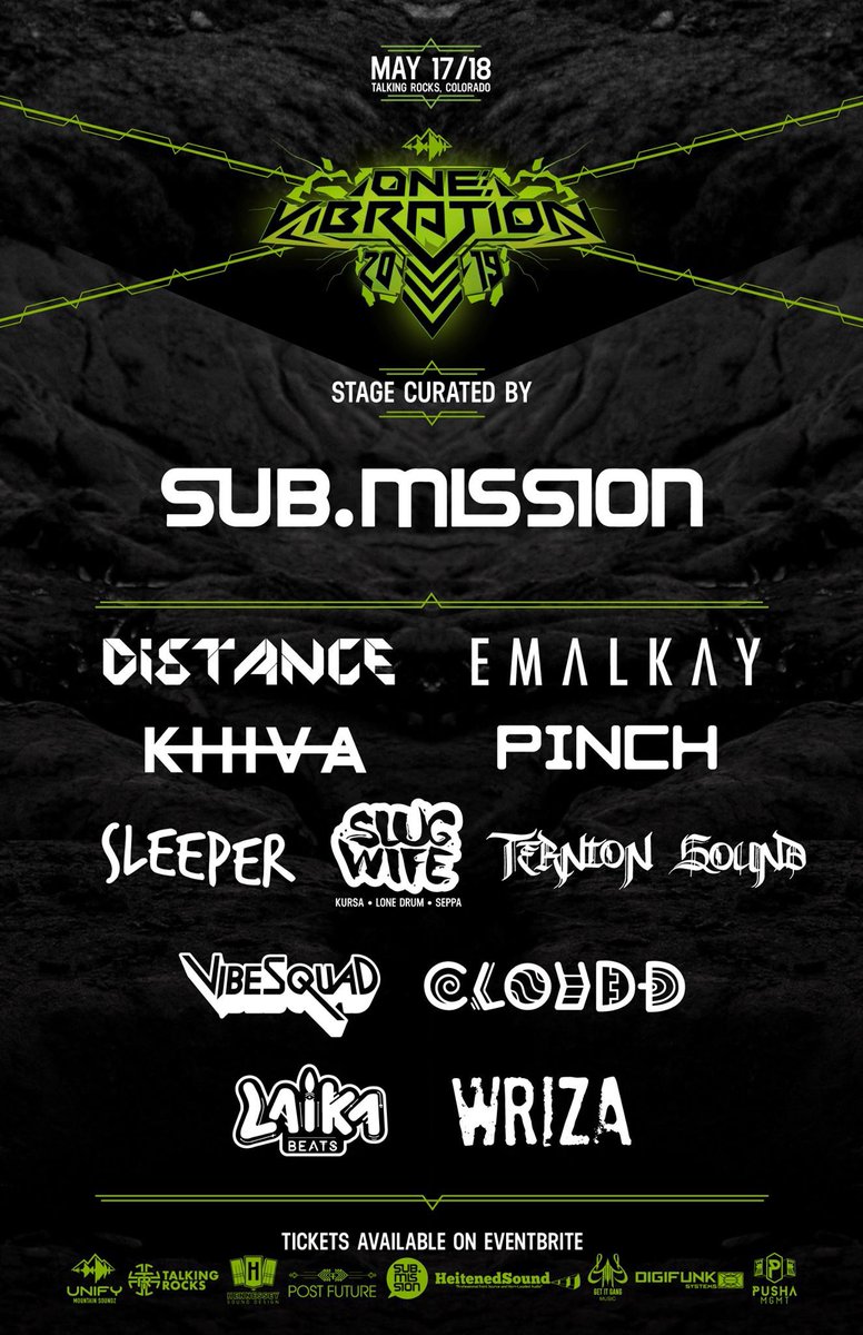 wrizamusic's tweet image. Can’t wait for @1VibrationFest with the @subdotmission fam this Spring! This stage is gonna be stackkked all weekend