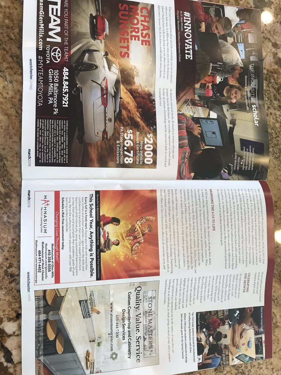 mblaker7's tweet photo. The March issue of West Chester Living magazine features an article about WTE written by Dr. Wheeler! https://t.co/pE7Y66495y