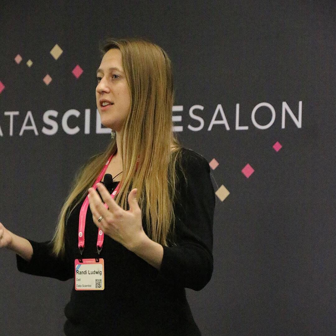 AILovesData's tweet photo. #MachineLearning is Hard (and you’re probably not very good at it) was a talk that kicked off #DSSAUS 
@RandiRLudwig is the 5th woman we're putting forward today to celebrate #WomensDay &amp; #DSSelevate initiative. Learn how to support: https://t.co/N8qGIYjd60 https://t.co/bXHOjgd5sl