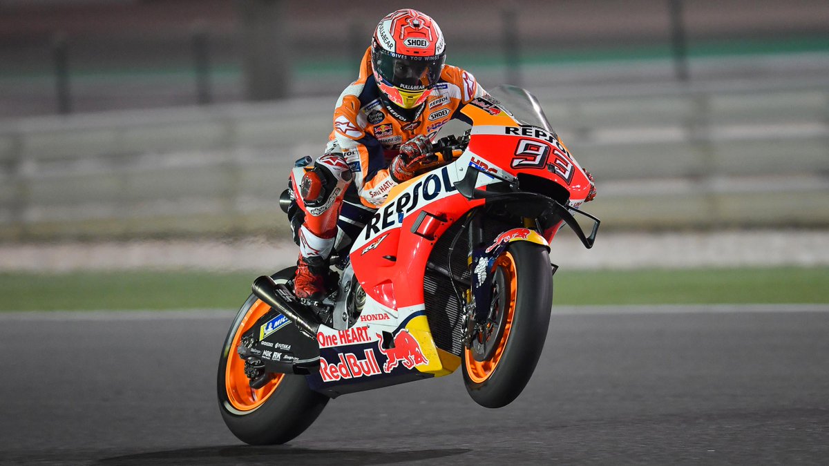 matisanchez's tweet photo. #QatarGP Marc Márquez fue el dominador del primer día de actividad en Losail. 
Clasificación sáb 14 ARG/12 COL #ESPNMas #ESPNPlay
Carreras #Moto3 #Moto2 #MotoGP dom 10.30 ARG/8.30 COL #ESPN3 #ESPNPlay Más info @MotoGP_ESPN https://t.co/tI2i8Djj4o