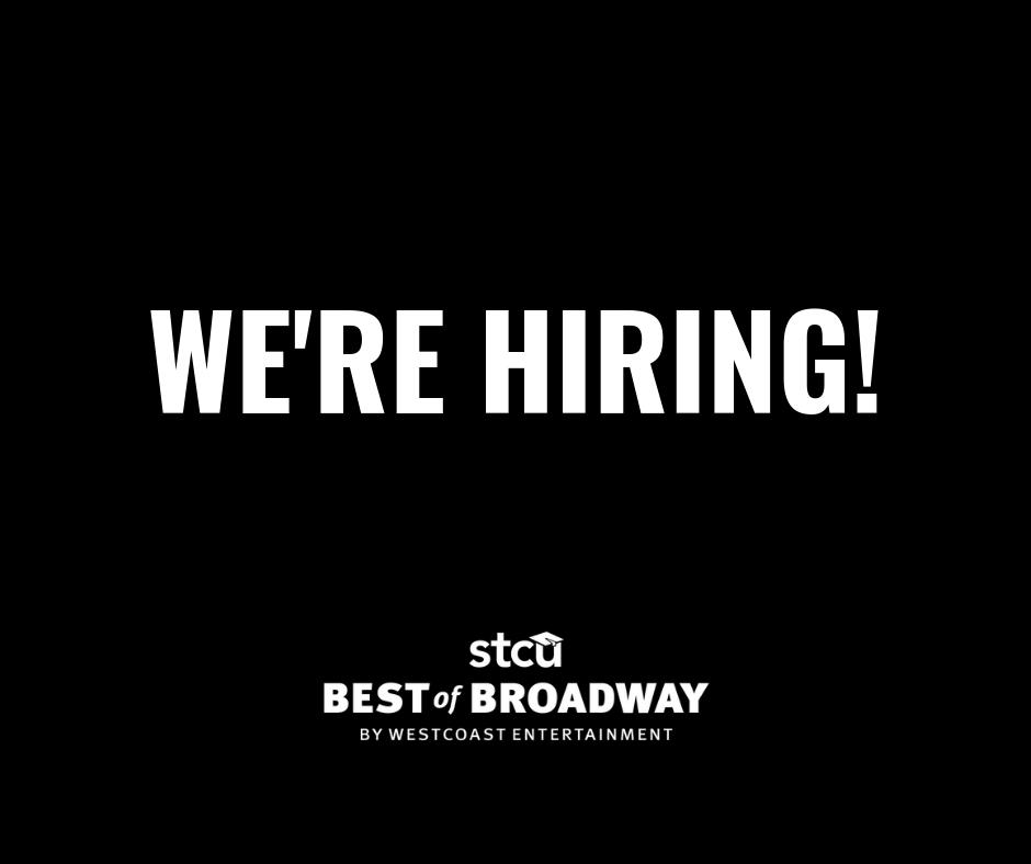 We’re hiring! Are you passionate about live entertainment and working with people? Apply now to join the WestCoast Entertainment ticketing team as a Season and Group Ticket Coordinator.

More info: wcebroadway.com/about-us/job-o…