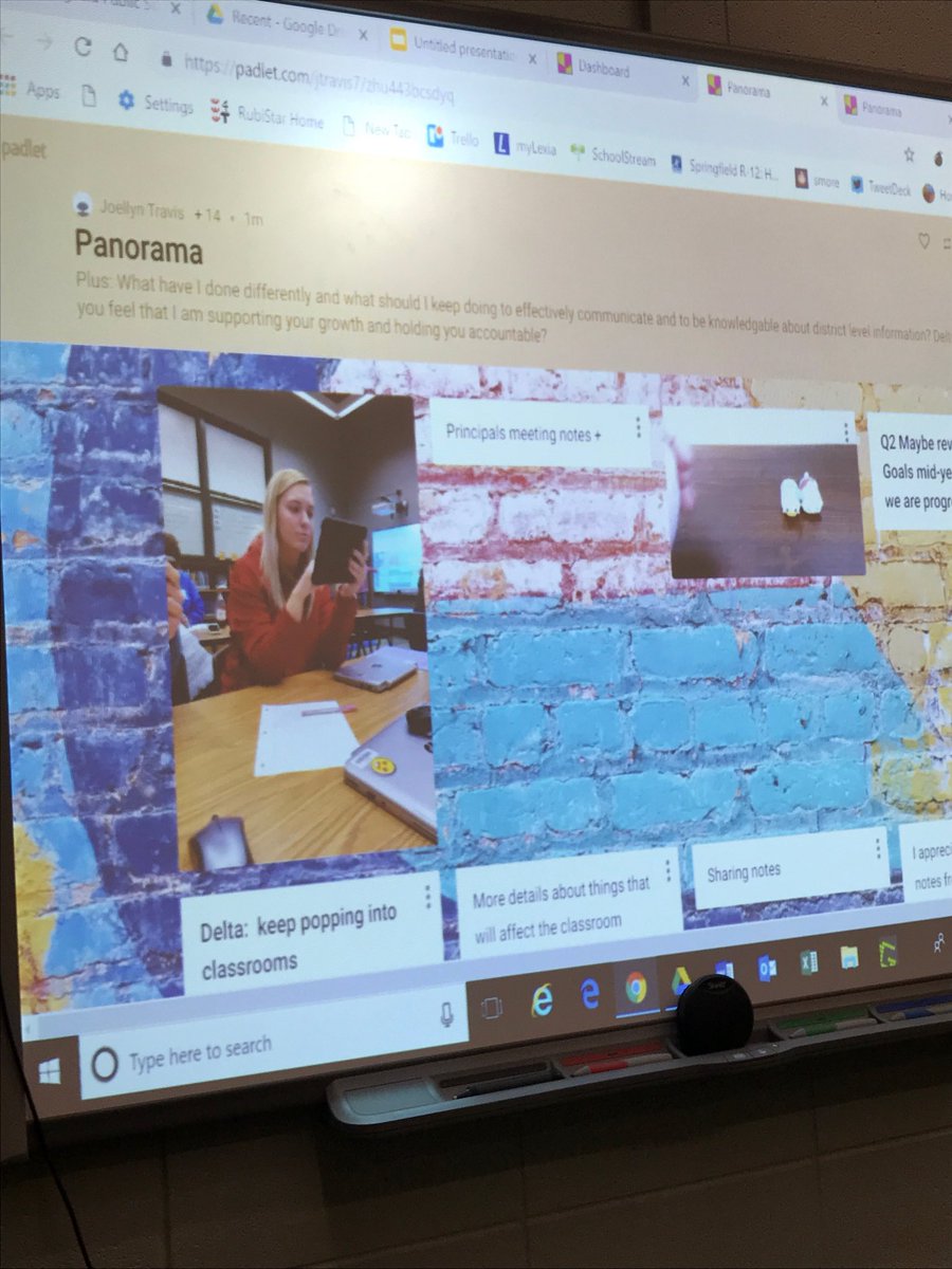 Cassie Kirkey got caught on the padlet app while giving feedback! Lol! ⁦<a href="/officialSPS/">Springfield Public Schools</a>⁩