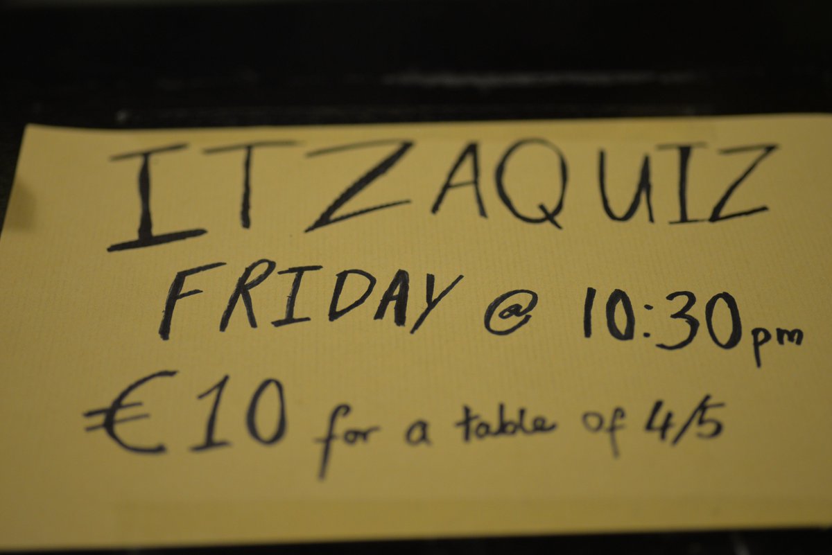 ItzaconEire's tweet photo. Remember folks "The Itza-Quiz" is tonight from 10:30 pm! Tickets are β¬10 for a table of 4/5. See you there!!!
#itzacon #legends #forgeyourpath #nuig #galway #ireland #cons #rpgs #pubquiz https://t.co/eVQnThH5Lz