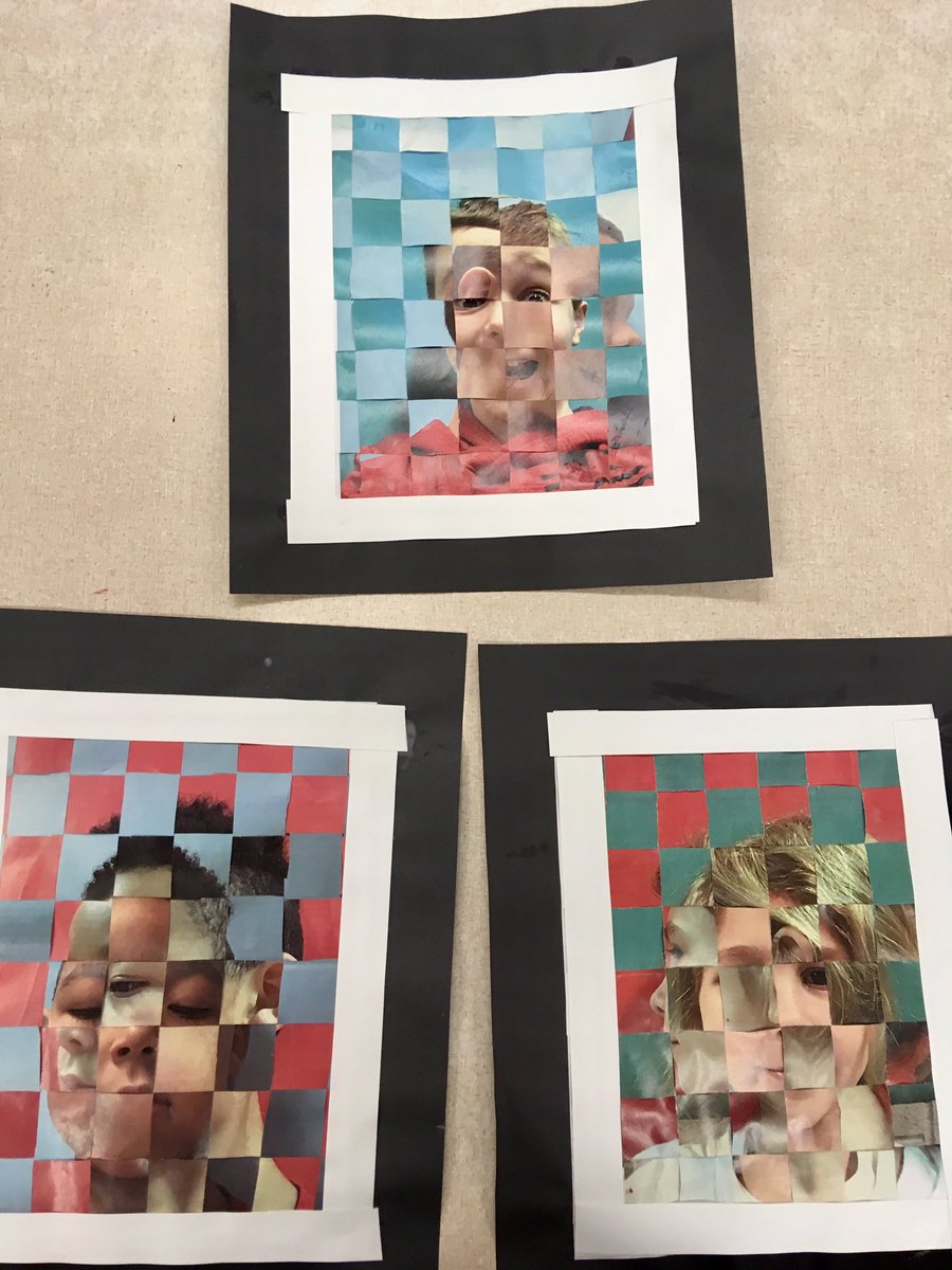 MissScottArt's tweet photo. Picasso inspired paper weaving selfies for the win! #MiltonInnovation #2030Artists https://t.co/lYv9TsfVuI