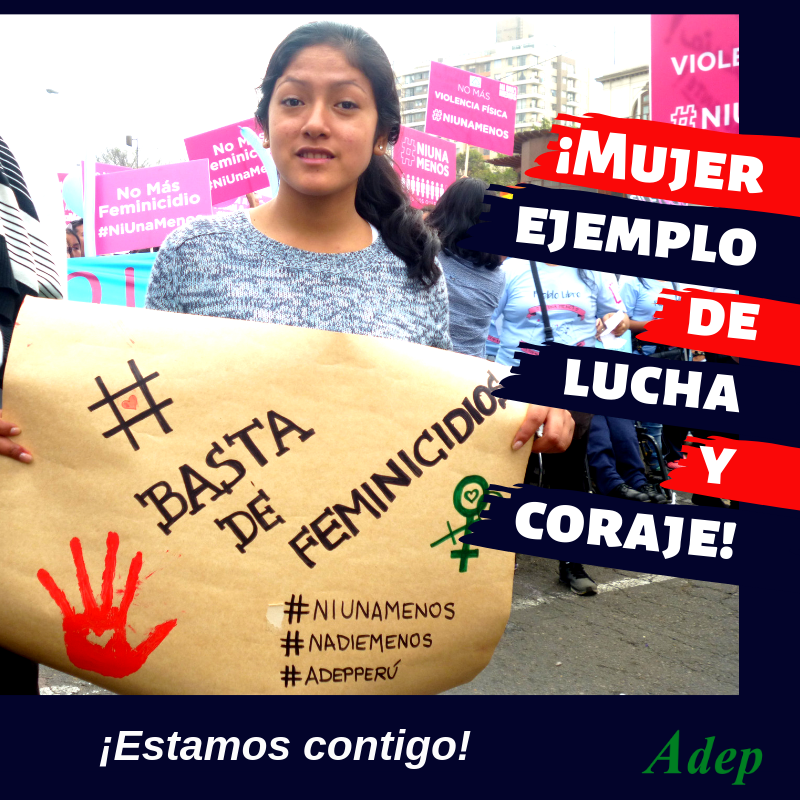 Adep_'s tweet photo. ¡Mujer ejemplo de lucha y coraje!
Acompañamos tus sueños y luchas por una convivencia mejor, donde tus derechos sean totalmente ejercidos... ¡Estamos contigo! 
#MujerEjemploDeLuchaYcoraje #EstamosContigo #Adepperu https://t.co/zpXKN77TuN