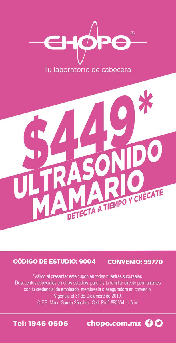PromoZoneMex's tweet image. Aprovecha estas promociones en @chopo_cercadeti imprime el cupón del estudio que te interese y tu Tarjeta #PromoZone #UnMundoDeDescuentosParaTi