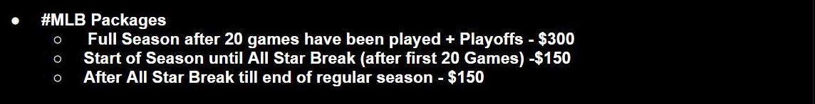 InBetsments's tweet image. #MLB is heating up and come jump on the early Package offering before first pitch! #BettingSmarter #ModelBasedBetting #GamblingTwitter