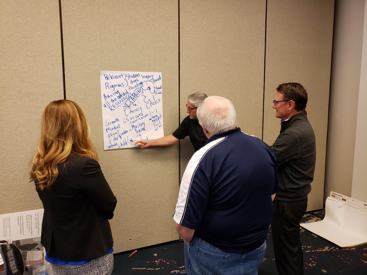 Holly_Edds's tweet photo. Working with CA Ed Leaders at #acsamidstate with @thomascmurray today. Q1: What do we want teaching and learning to look like in 5 years? https://t.co/oOtyvpmyRK