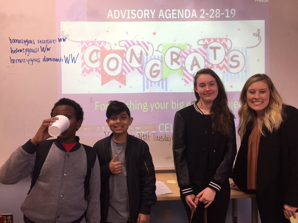 MetroECMS's tweet photo. @MetroECMS 8th graders, lead by our fearless OSU student teacher Miss Wood, learn about meiosis, how to make hot and cold packs, and celebrate her completion of edTPA.  @MetroHS @MetroInTech https://t.co/TL1rNLsZWw
