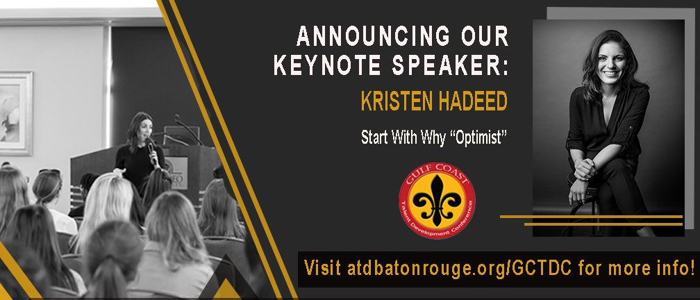 ATD_BR's tweet photo. We are excited to announce our Keynote Speaker, Kristen Hadeed! Head over to https://t.co/llhDh9LOeG for more information. https://t.co/2NjN2MqizE