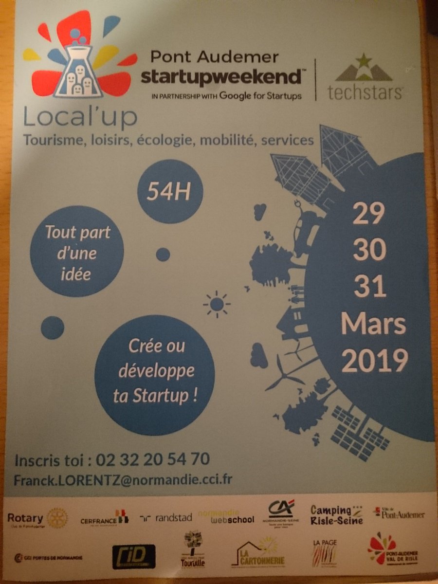 Pas encore inscrit ? J-21 avant de démarrer le 4ème start up week-end de Pont Audemer. On vous attend. #sw