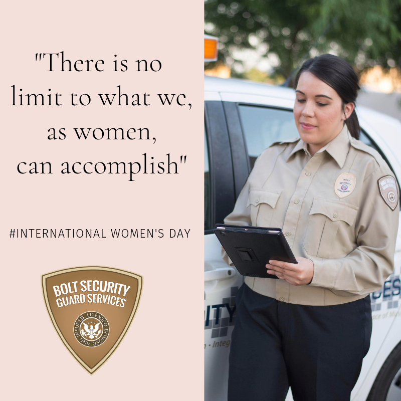 BoltSecGuard's tweet photo. "There is no limit to what we as women can accomplish" #InternationalWomen'sDay #Women #Accomplishment #SecurityGuard #Work #Thankyou https://t.co/pAas5kl5ix