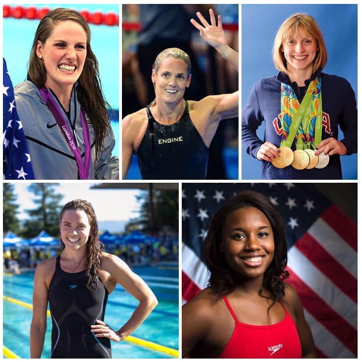 CANEaquatics's tweet photo. A special shoutout to these ladies right here! Natalie Coughlin, Missy Franklin, Dana Torres, Katie Ledecky, and Simone Manuel!
.
.
You guys are inspiring all young girls to follow their dreams🤩💪

#InternationalWomensDay https://t.co/a0WRN01dpD