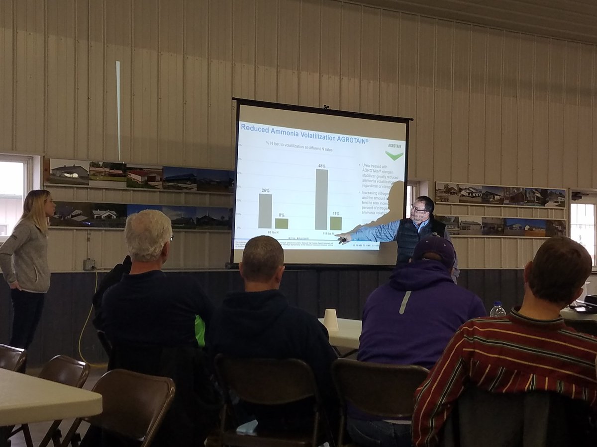 allenshive84's tweet photo. Great presentation from @KochAgServices on their product lineup. #agrotain #centuro @CenPrairieCoop https://t.co/k9EZX3FfdM