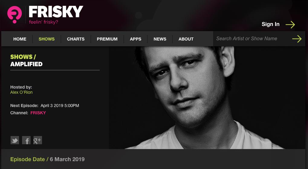 Thanks for the awesome reactions on my first episode of AMPLIFIED on <a href="/friskyradio/">FRISKY</a>! For those who missed, pls visit friskyradio.com/show/amplified