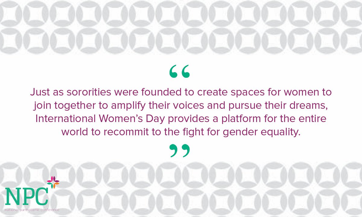 NPC is proud to be one of the largest organizations advocating for women and proud of the work our organizations are doing every day to empower women worldwide. #InternationalWomensDay