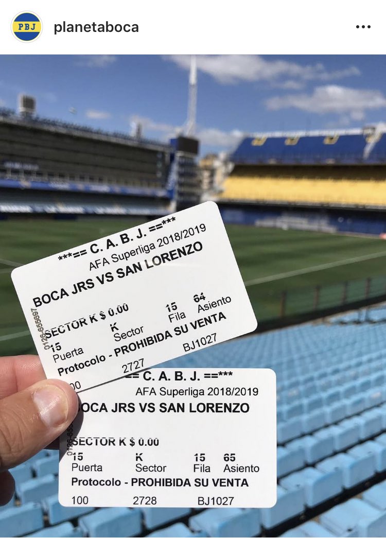 😉 En nuestra cuenta de Instagram sorteamos 2 plateas para Boca vs. San Lorenzo.

👉🏼 Participá: instagram.com/p/BuwmnBjBJBe/…