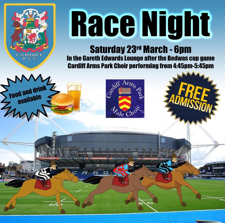 Cardiff_RFC's tweet image. That’s half time here and the score is 

Cardiff 17
@AberavonRFC 5

Our next game is in the 23/3 when we face @bedwasrfc in the #NationalCup and everyone is welcome to our Race Night 

#BlueAndBlacks