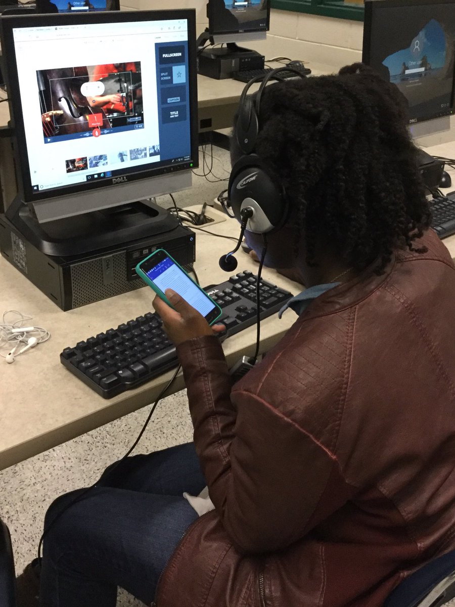 thelibraryanne's tweet photo. We have enjoyed having Brooks’ 9th Lit Ss in the media center this week working on passion project research documentaries in ⁦@AdobeSpark⁩ 
We can’t wait to see their “screening!” #DigitalStorytelling #PeerEditing #AuthenticAudience https://t.co/spUugpiGgL