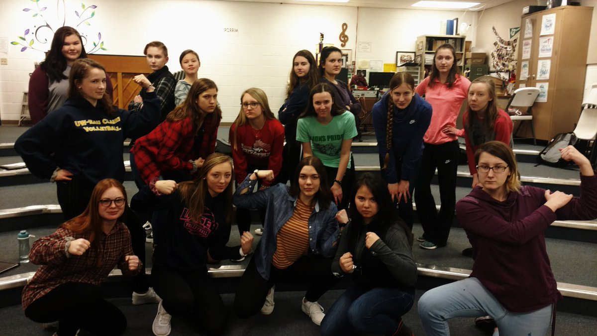 Treble Choir looking as fierce as they sound... Monday's concert will feature compositions by women, sung by empowered women. #InternationalWomensDay #gocrickets <a href="/fccrickets/">Fall Creek School District</a>