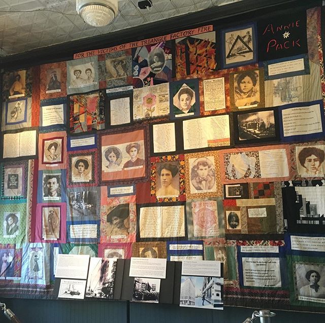 CityReliquary's tweet image. #fbf to our 2017 exhibition of a quilted memorial to the victims of the Triangle Shirtwaist Factory fire of 1911 for this #internationalwomensday. ift.tt/2Ja6koG