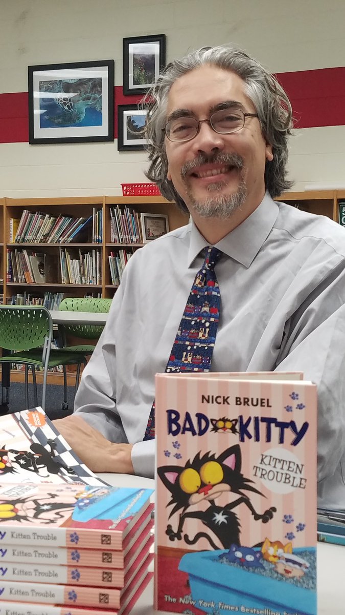 We had an awesome visit from <a href="/nickbruel/">Nick Bruel</a> the author/illustrator of Bad Kitty: Kitten Trouble. He is entertaining, educational and inspiring! Thank you <a href="/MacKidsBooks/">MacKids Books</a>, <a href="/quailridgebooks/">Quail Ridge Books</a> &amp; <a href="/Lead_Mine_PTA/">Lead Mine PTA</a> #LMESReads