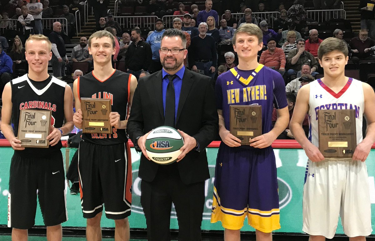 IHSAState's tweet photo. π @hellocountry Three-Point Showdown Class 1β£A Finals π
π₯ Christian Trexler, Egyptian 1β£1β£
π₯ Noah Lintker, New Athens 1β£0β£
π₯ Braedon Fyock, Forreston 8β£
π₯ Cam Scott, Illini Bluffs 8β£
π Christian wins 1β£A & advances to March 16 King of the Hill! #TakeSimpleSteps https://t.co/5BfxbJa5Gl