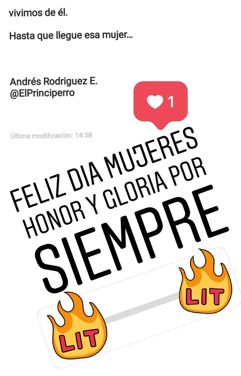 JhonF_Rodriguez's tweet photo. #ElDíaInternacionalDeLaMujer @ElPrinciperro Excelentes Palabras 👏👏👏👏👏👏👏👏👏👏👏👏👏 https://t.co/hArvDjgPV4