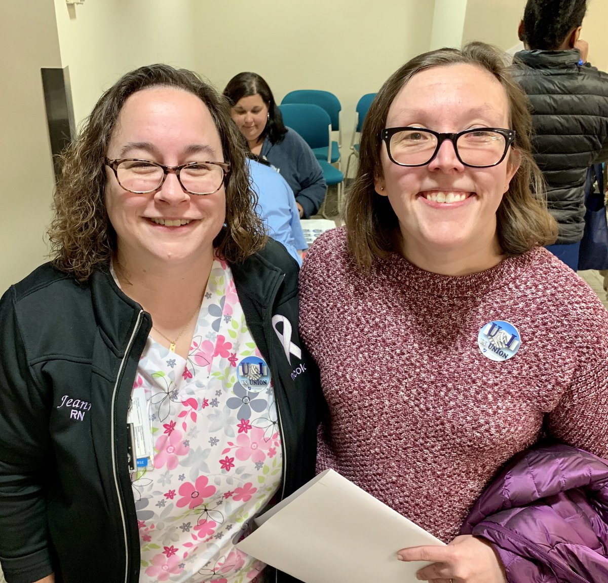 AFTCT's tweet photo. Latest #LMWorkersUnited orientation session brought newest nurses, tech professionals &amp; support staff at @LMHospital &amp; off-site facilities together to learn about their #union benefits, contractual protections &amp; collective bargaining rights. #AFTAllIn @AFTUnion @AFTHealthcare https://t.co/5Iki8dthUx